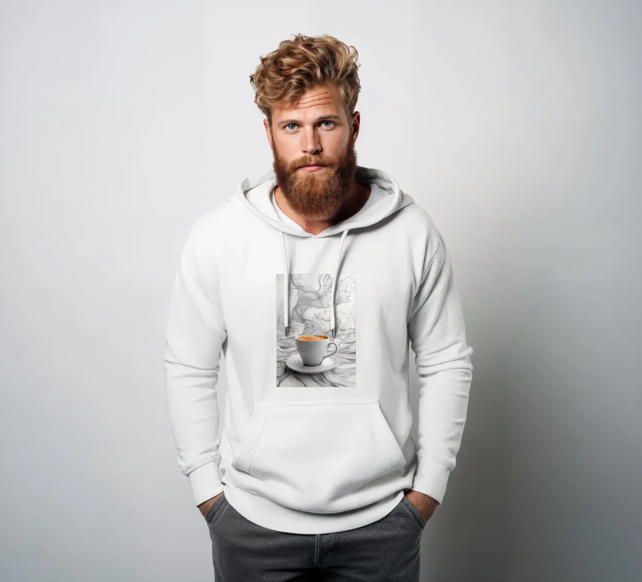 Het is koffietijd expresso hoodie van Justyna Jaszke JBJart