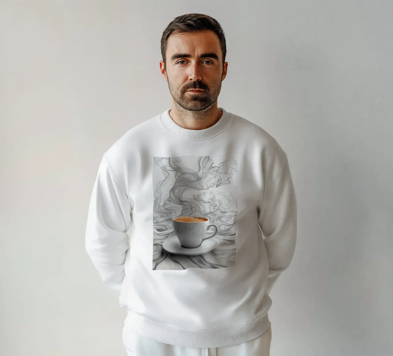 Het is koffietijd expresso sweatshirt van Justyna Jaszke JBJart