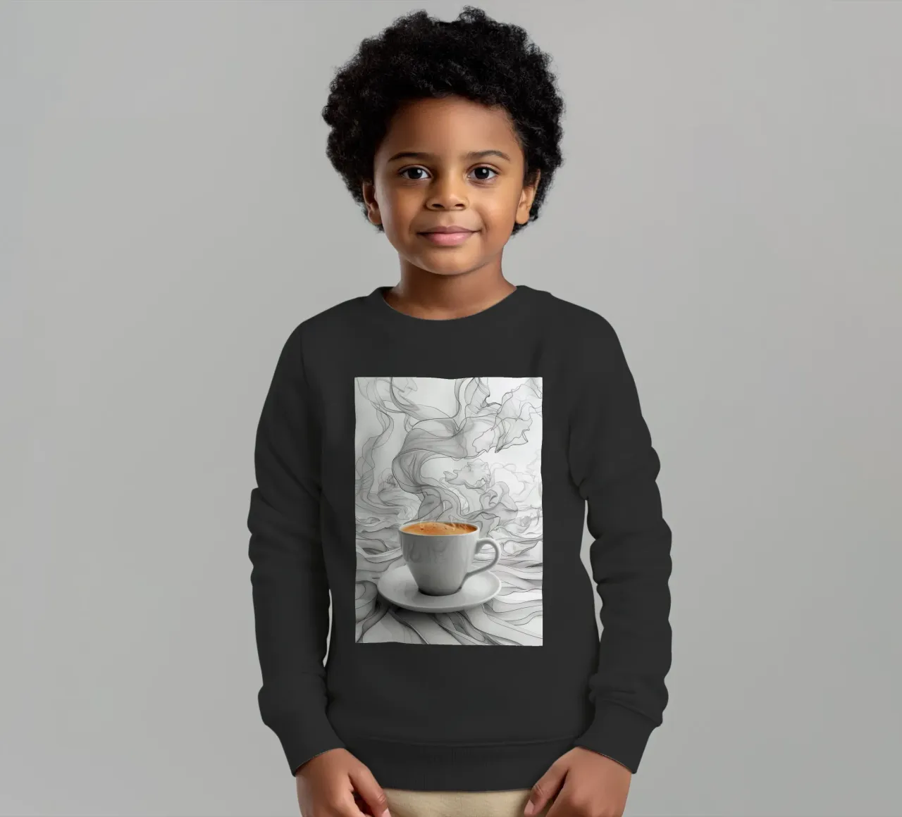 È l'ora del caffè espresso felpa bambino da Justyna Jaszke JBJart