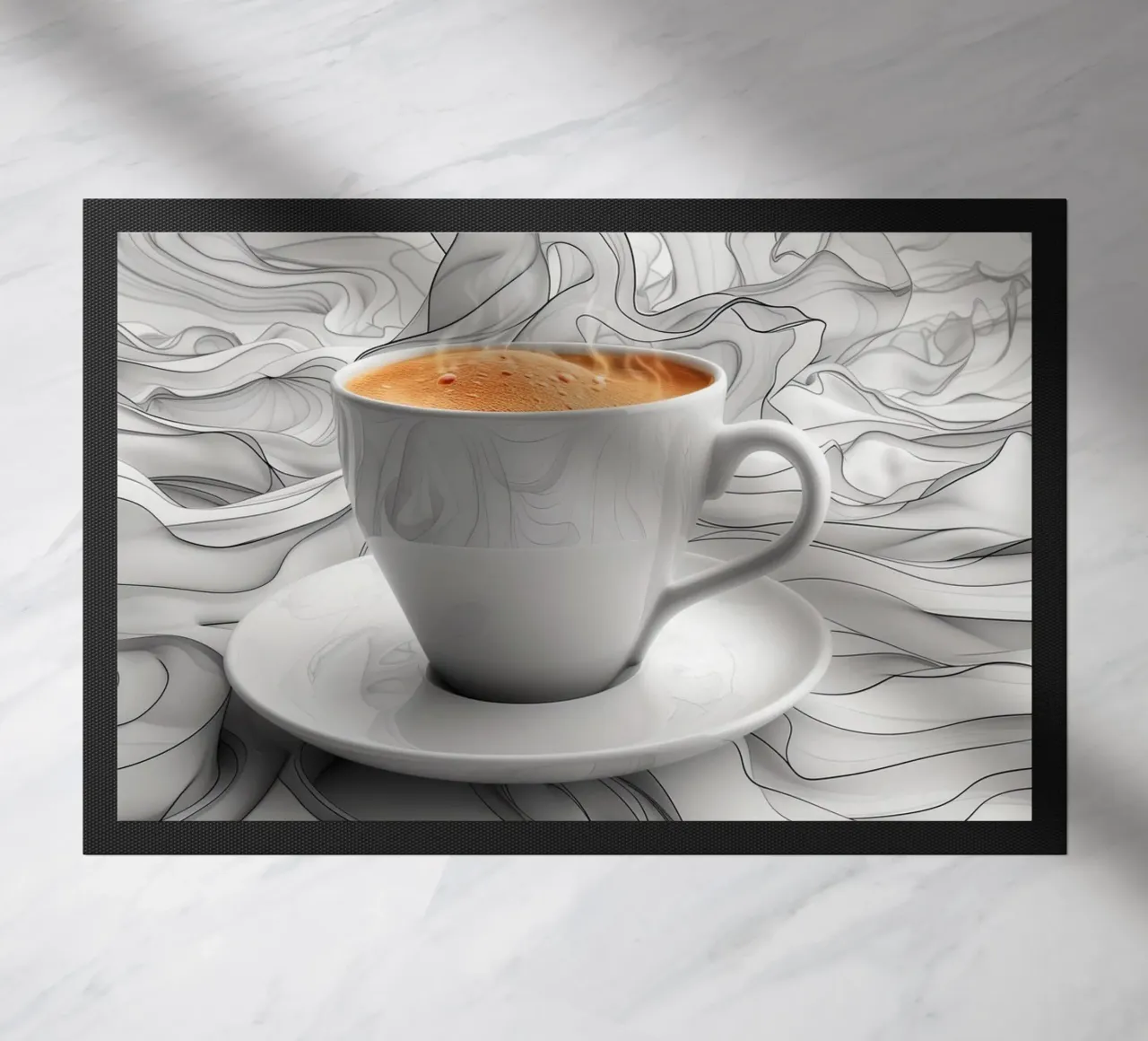 Es ist Kaffeezeit Expresso Fußmatte von Justyna Jaszke JBJart