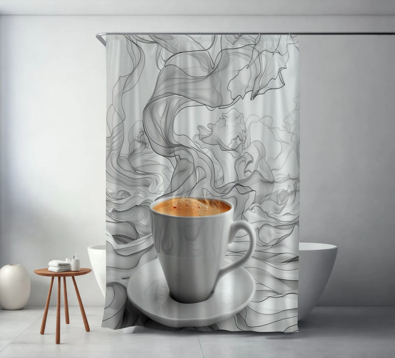 È l'ora del caffè espresso tenda da doccia da Justyna Jaszke JBJart