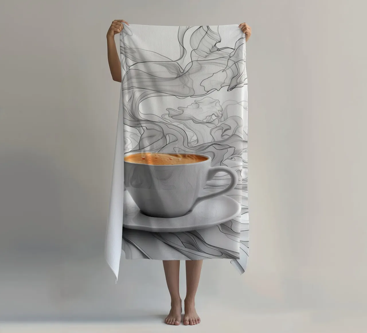 È l'ora del caffè espresso telo mare da Justyna Jaszke JBJart