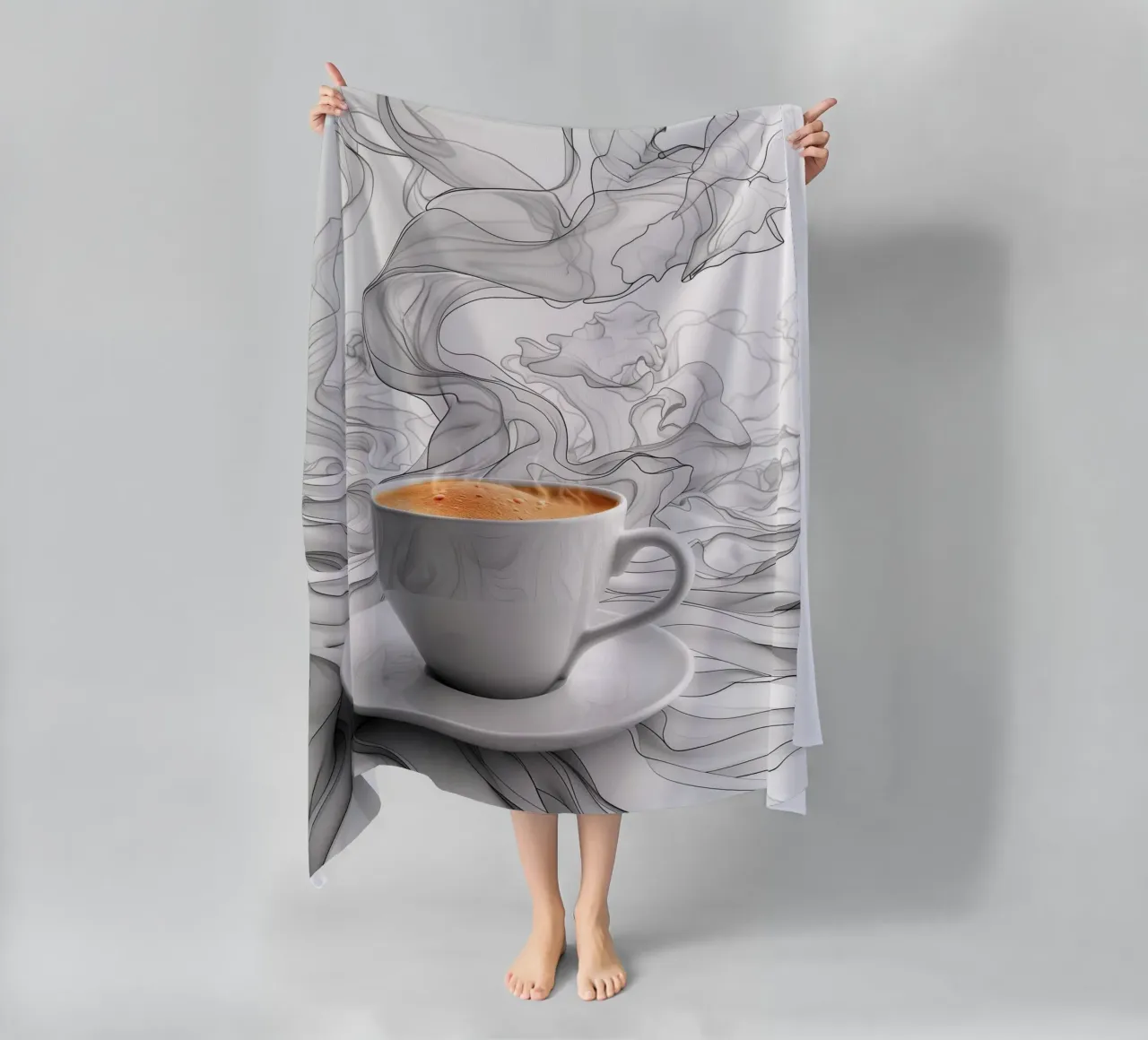 Es ist Kaffeezeit Expresso Strandtuch von Justyna Jaszke JBJart