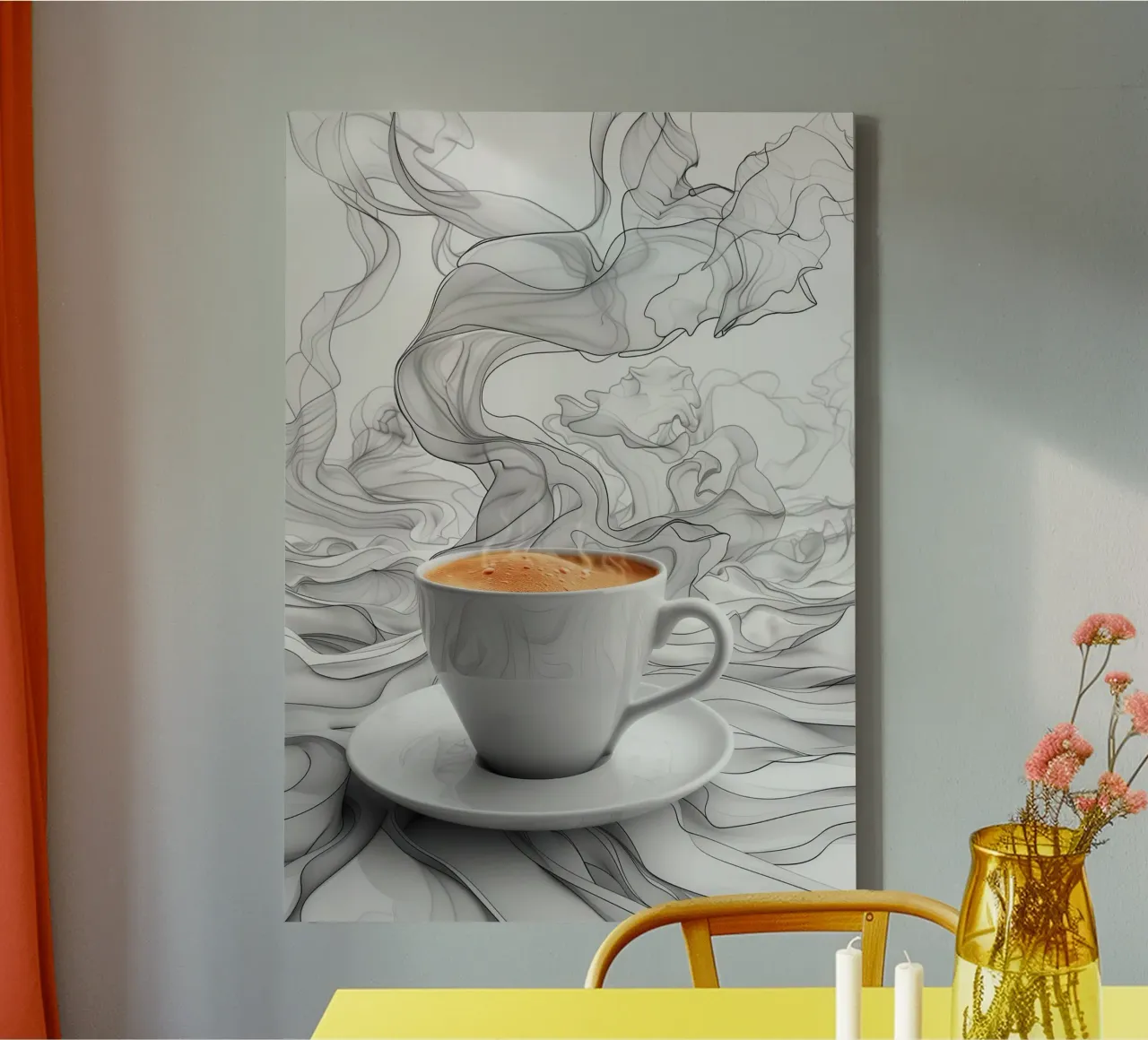 Es la hora del café expreso lienzo de Justyna Jaszke JBJart