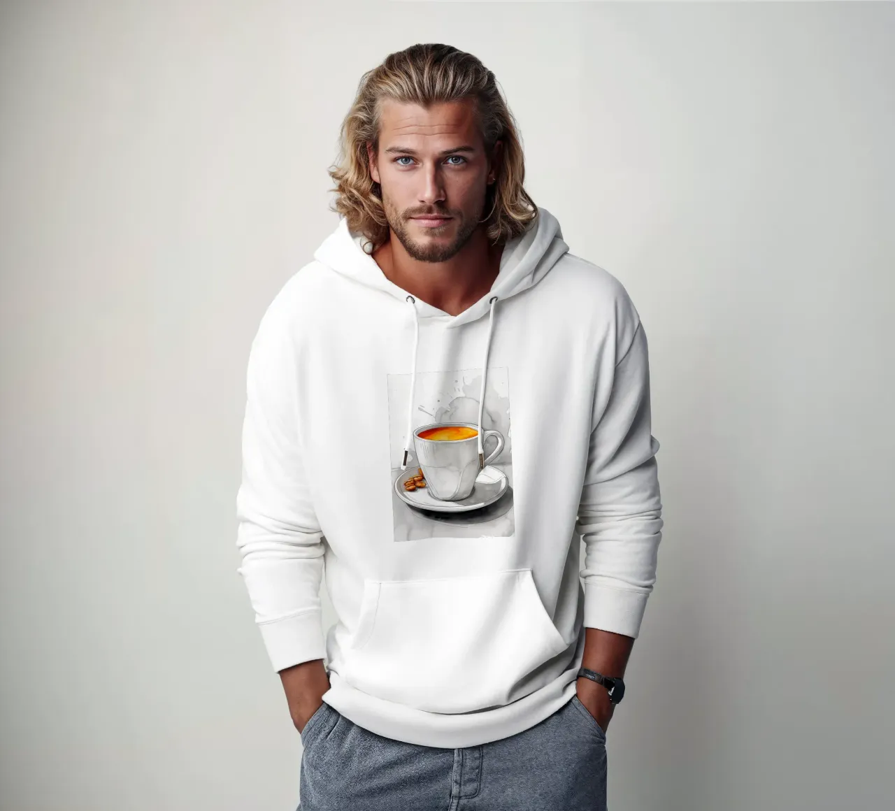 Es la hora del café sudadera con capucha de Justyna Jaszke JBJart