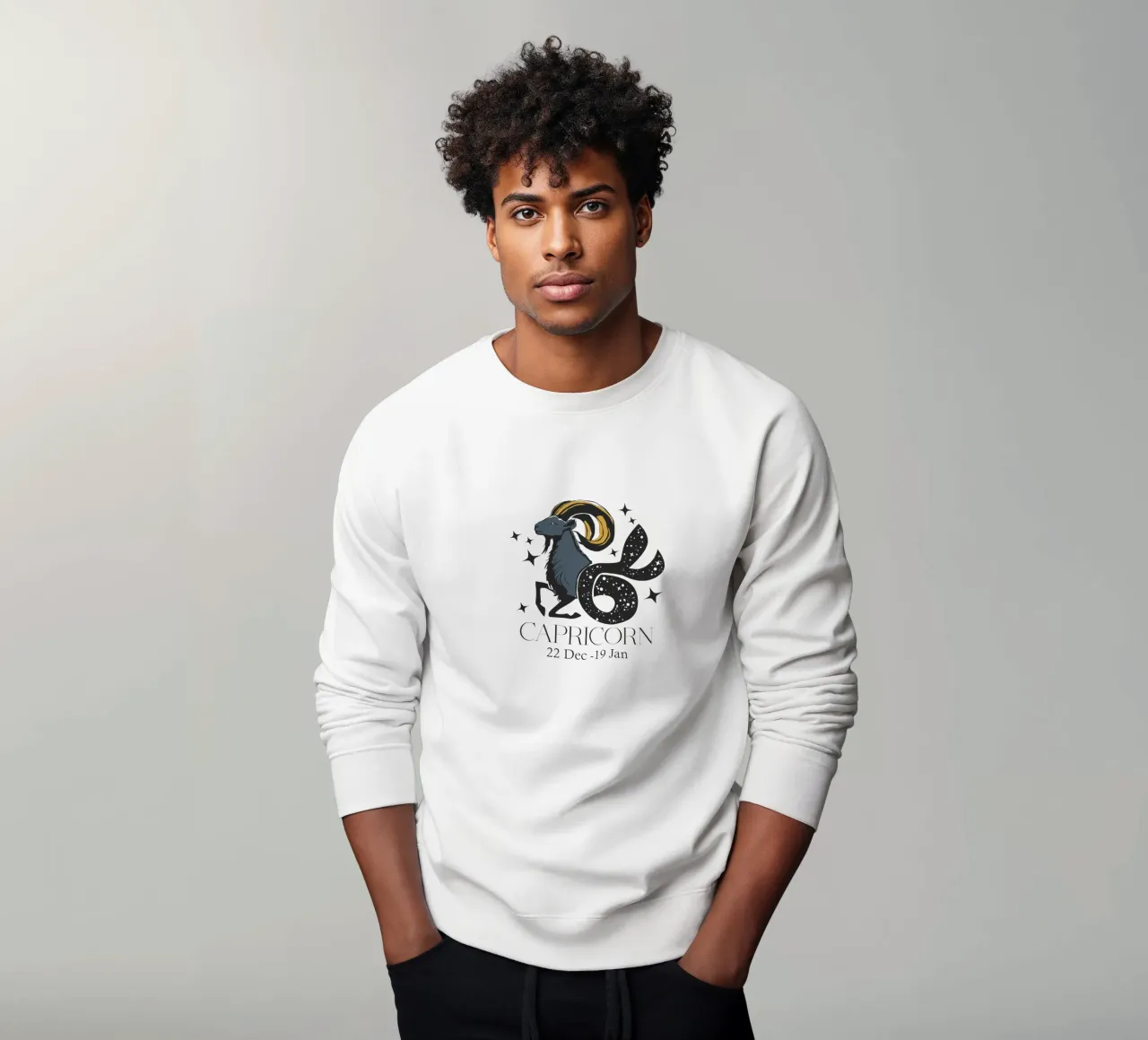 Capricorn Retro Design sweatshirt van Indigo Rain