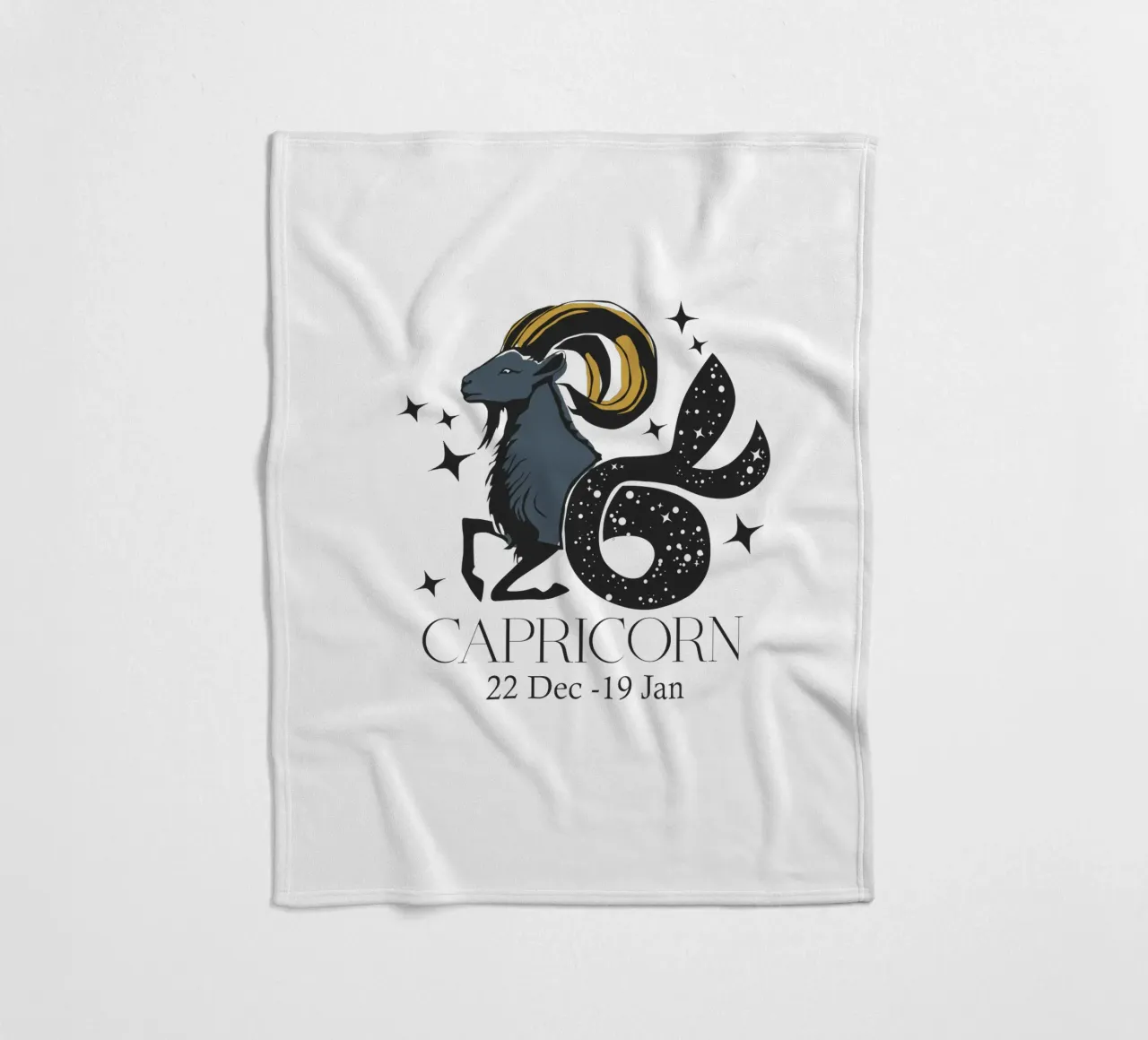 Capricorn Retro Design coperta in pile da Indigo Rain