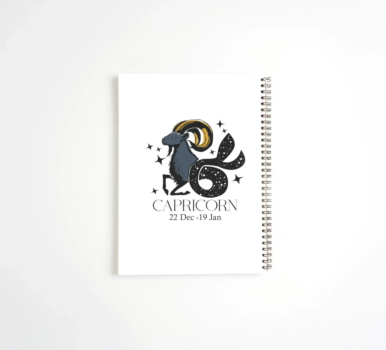Capricorn Retro Design spiral notebook by Indigo Rain