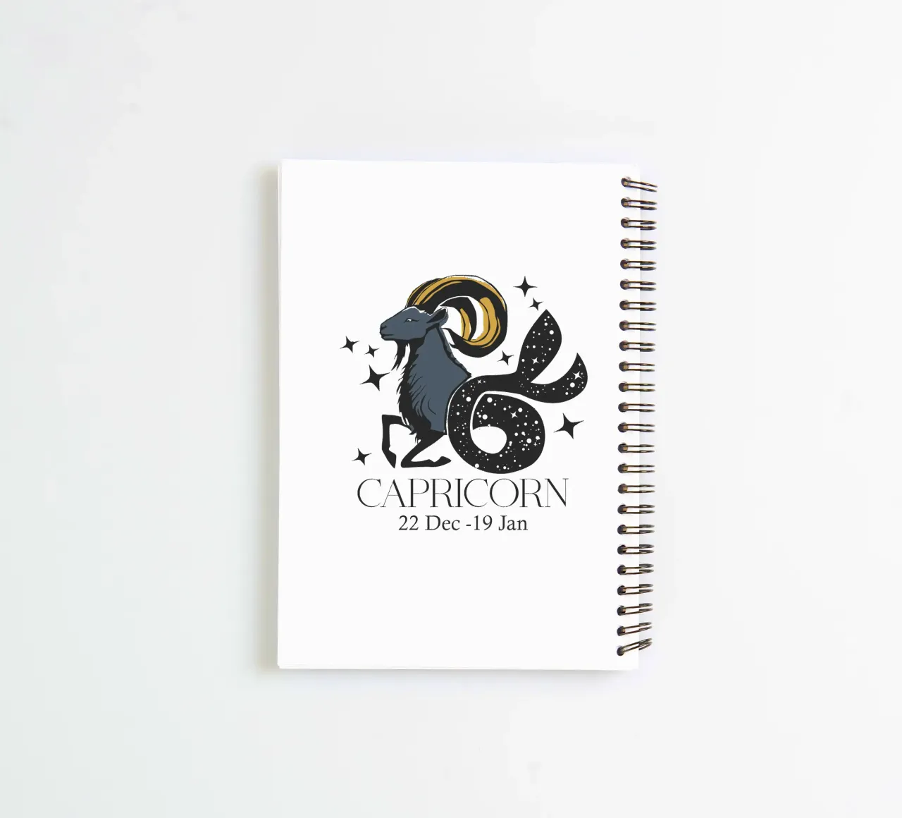Capricorn Retro Design spiral notebook by Indigo Rain