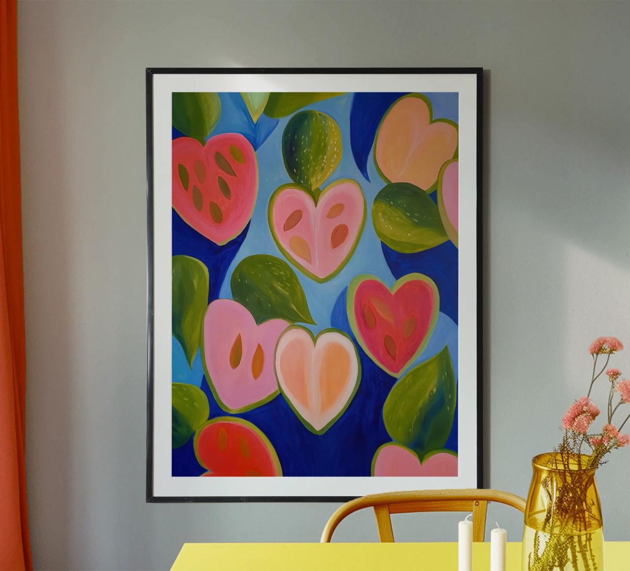 Colourful heart fruits poster by Autofocus