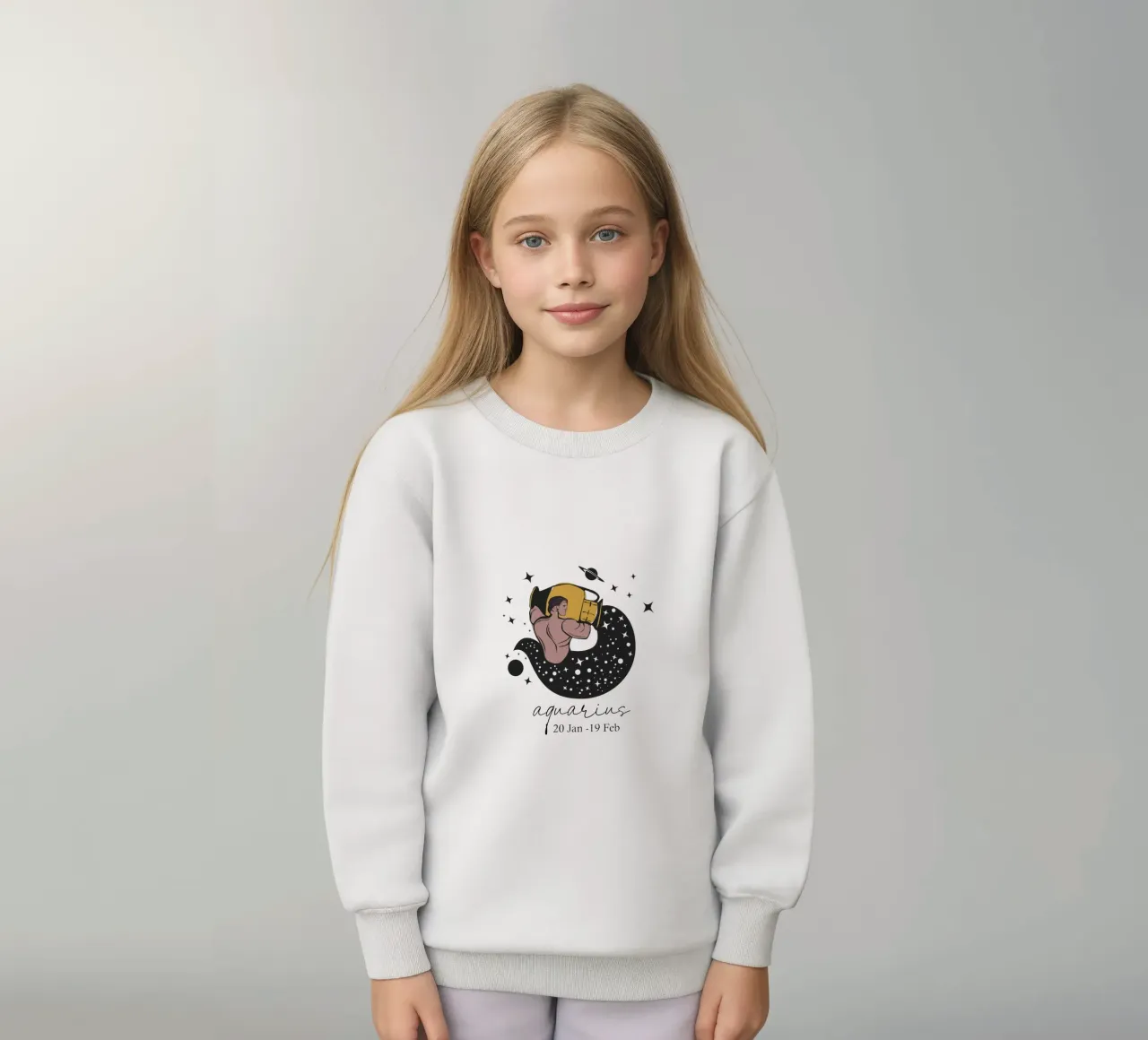 Aquarius kids sweatshirt by Indigo Rain