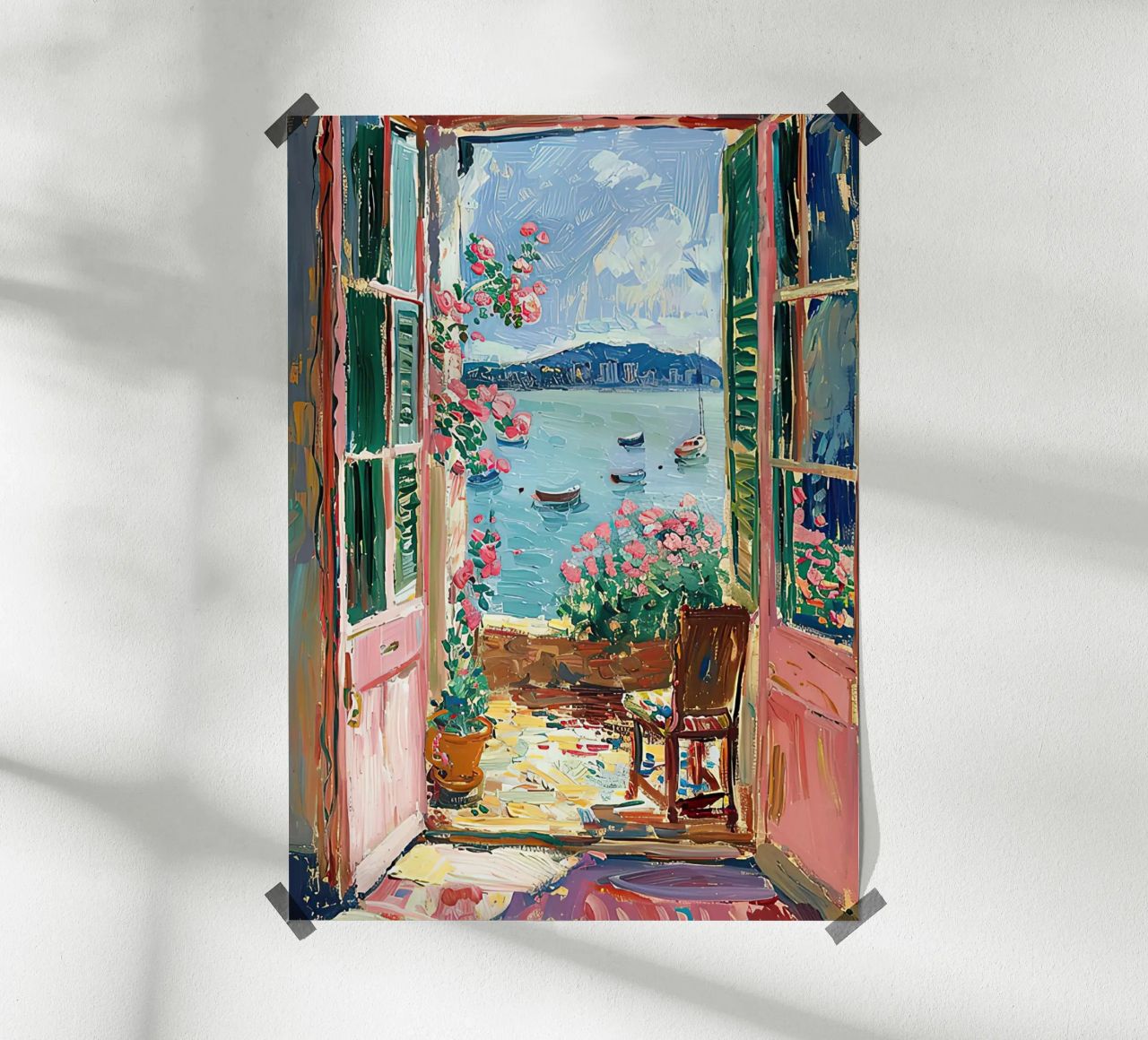 Matisse inspire Open Window "Light's Open Invitation" (Invitation ouverte de la lumière) poster de ArtByNiki