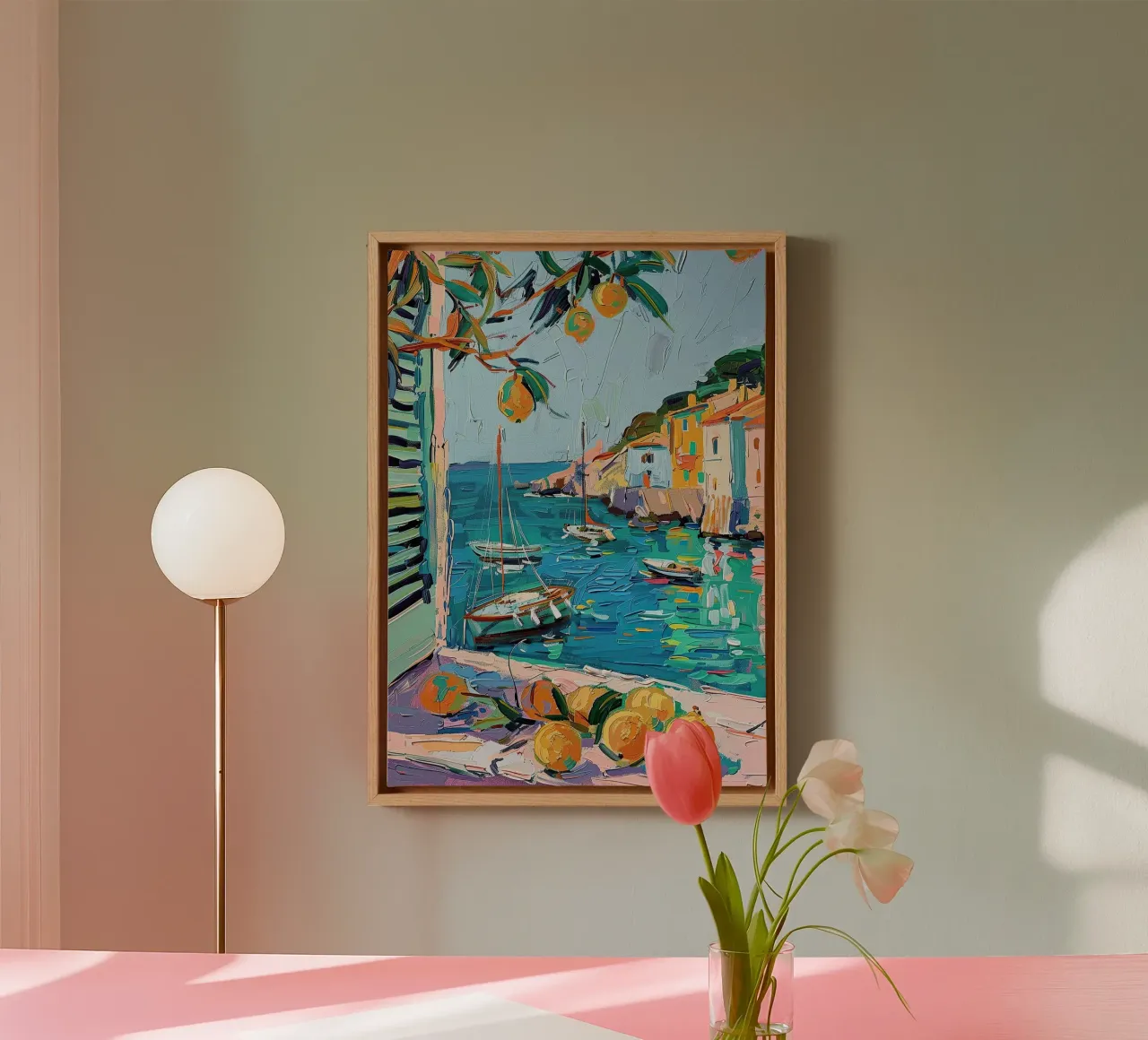 Matisse inspires Open Window canvas with Floater frame by ArtByNiki