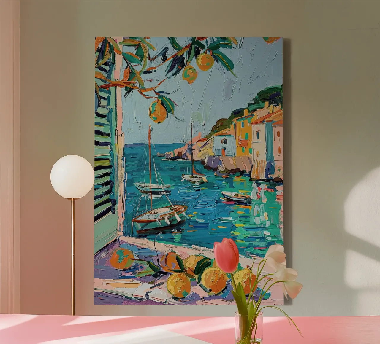 Matisse inspires Open Window canvas with Floater frame by ArtByNiki