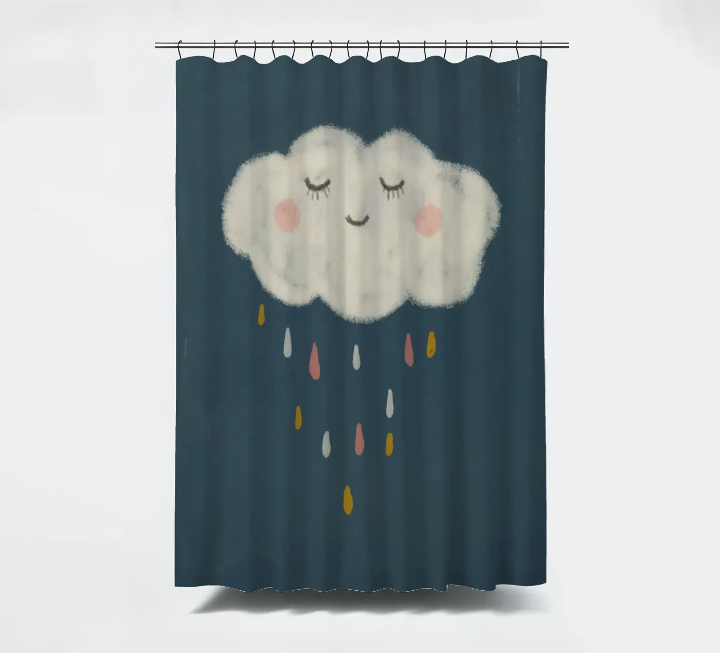 Cloud shower curtain by Indigo Rain