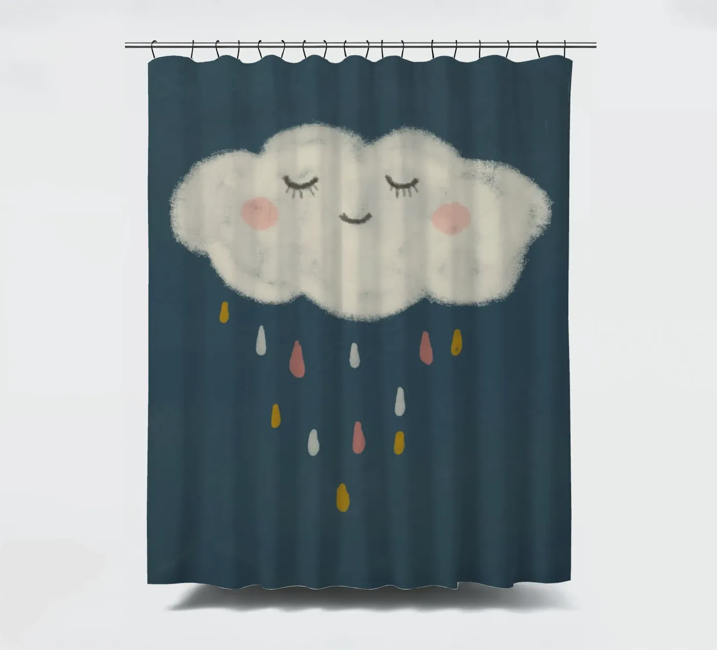Cloud shower curtain by Indigo Rain