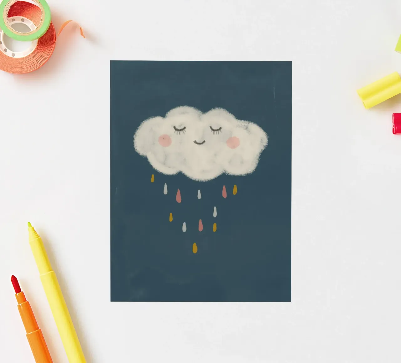 Cloud sticker van Indigo Rain