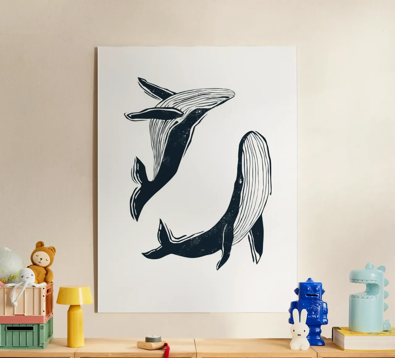 Walvissen acryl van Indigo Rain