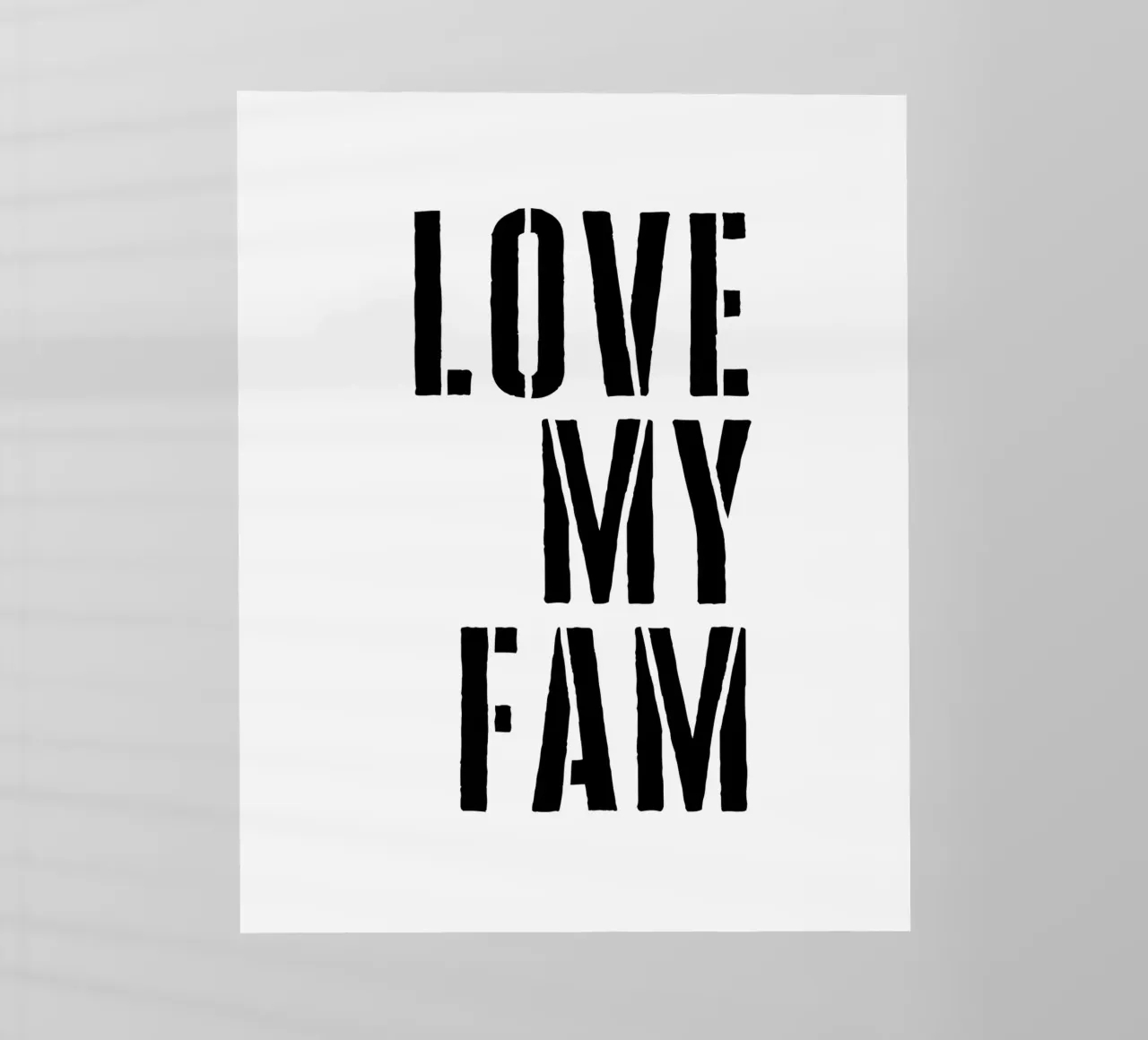 LOVE MY FAM II pellicola backlit da ArtDesign by KBK