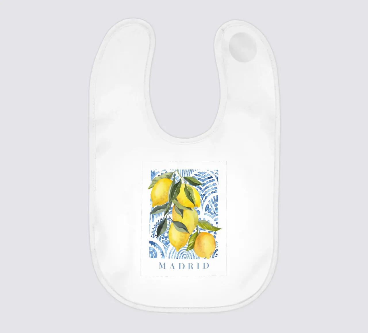 Poster al limone con piastrelle blu bavaglino da Bella Studio