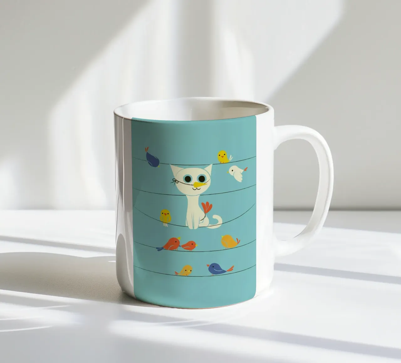 Bird Watching tazza in ceramica da Jay Fleck