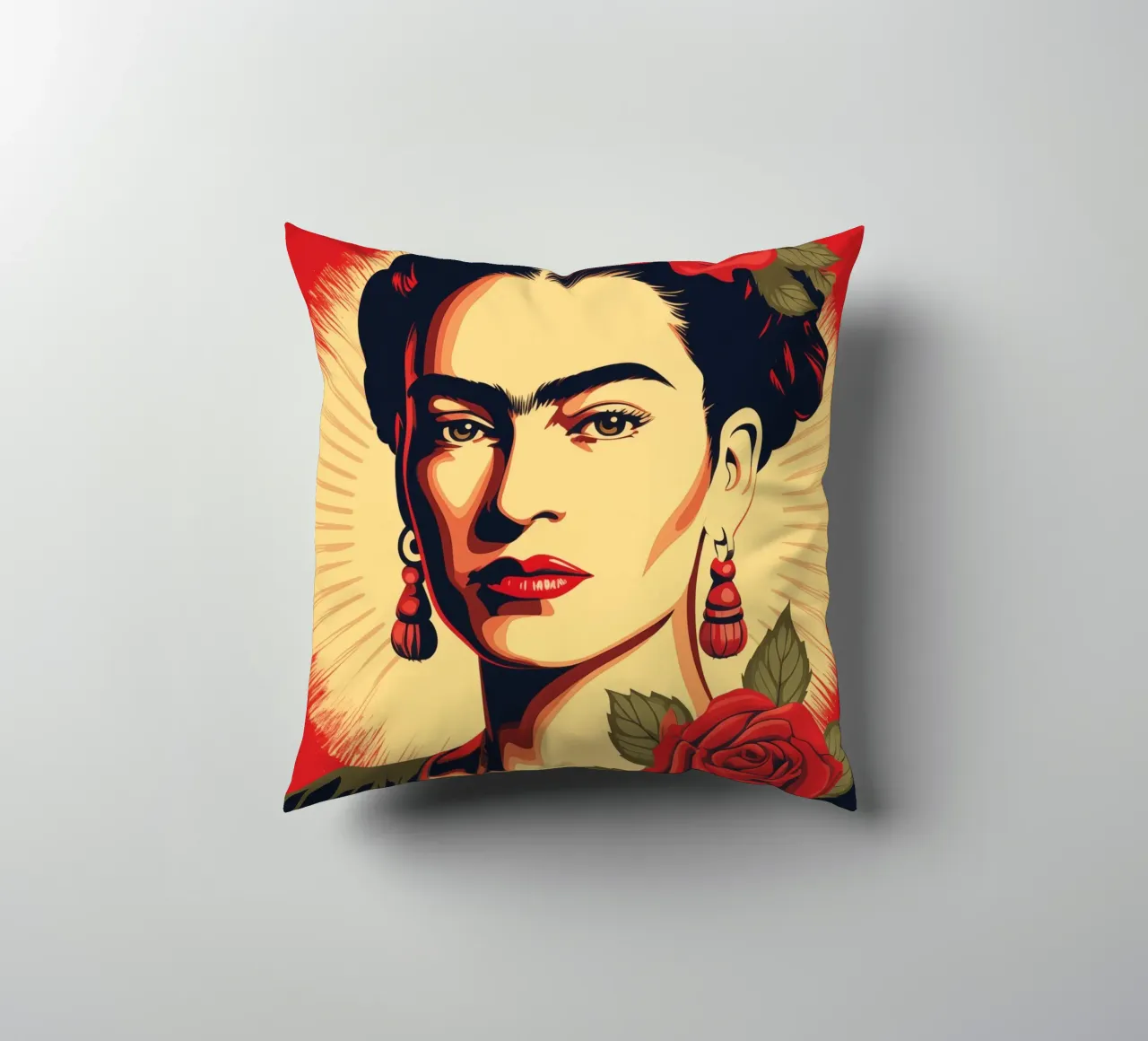 Frida Kahlo come guru | In stile propaganda cuscino da Autofocus