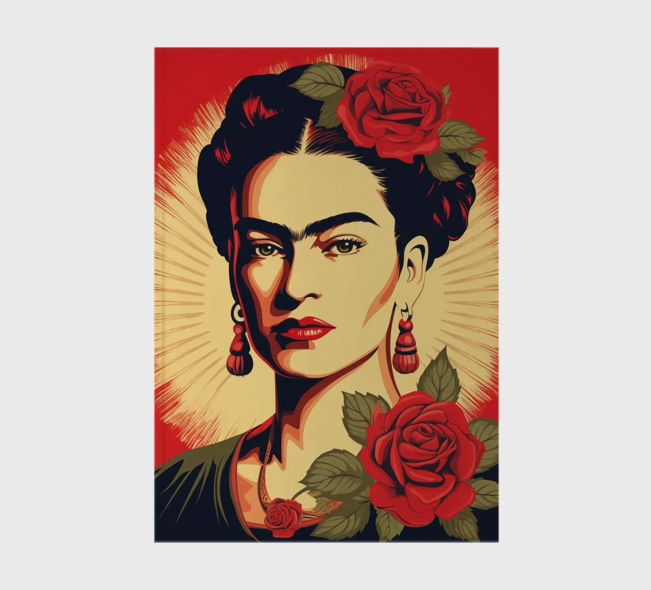Frida Kahlo as guru | In propaganda style notebook by Autofocus