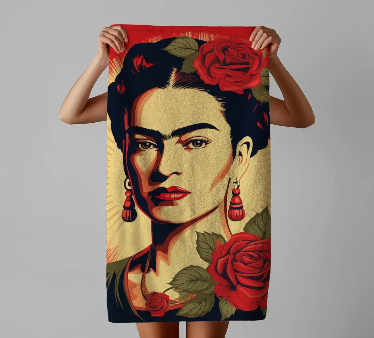 Frida Kahlo come guru | In stile propaganda asciugamano da bagno da Autofocus