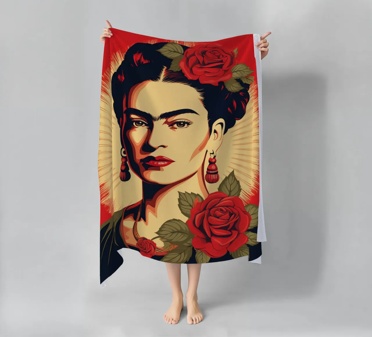 Frida Kahlo come guru | In stile propaganda telo mare da Autofocus