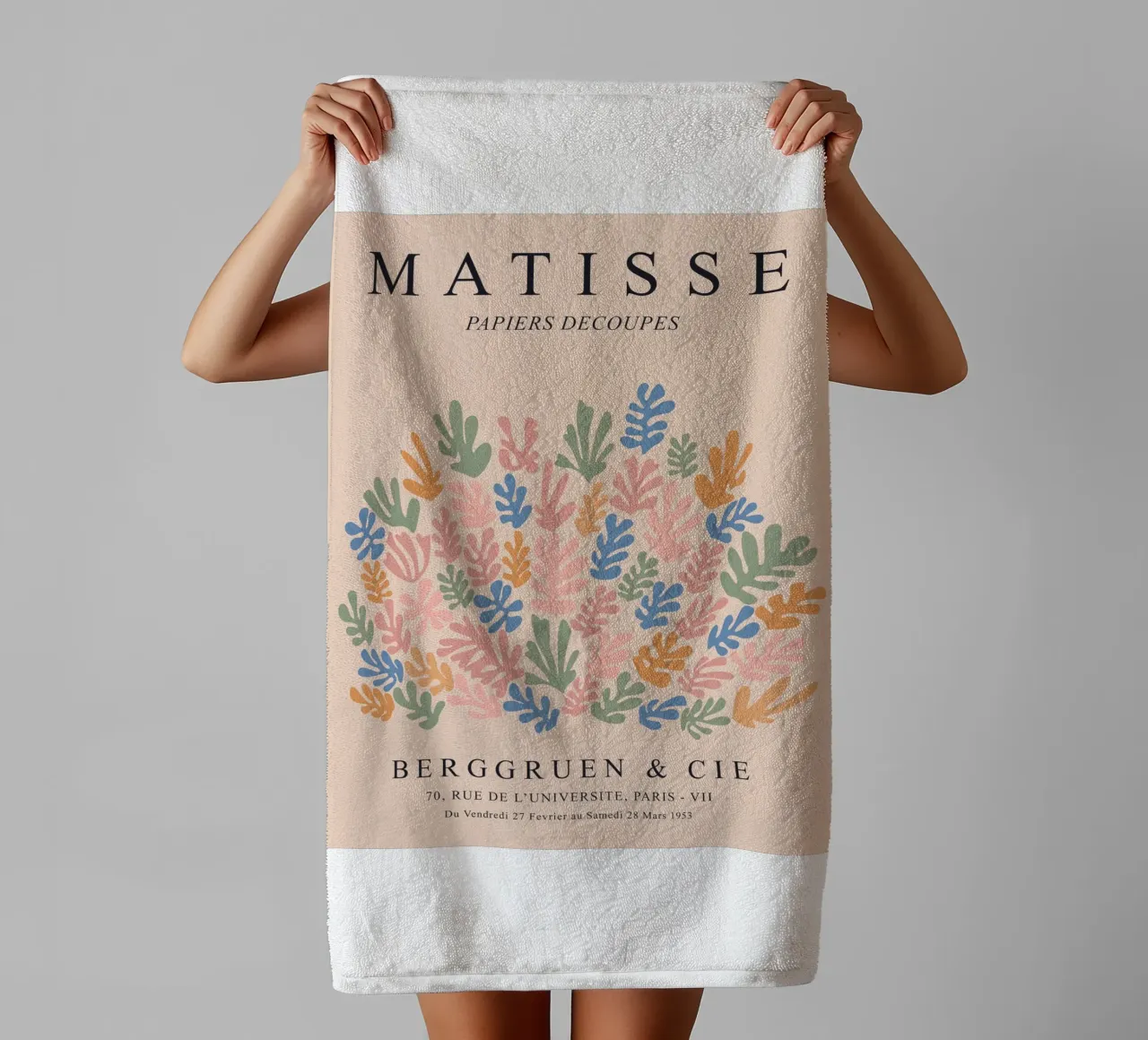 Abstract Matisse Ontwerp - Kleurrijke Moderne Kunst badhanddoek van Whole©