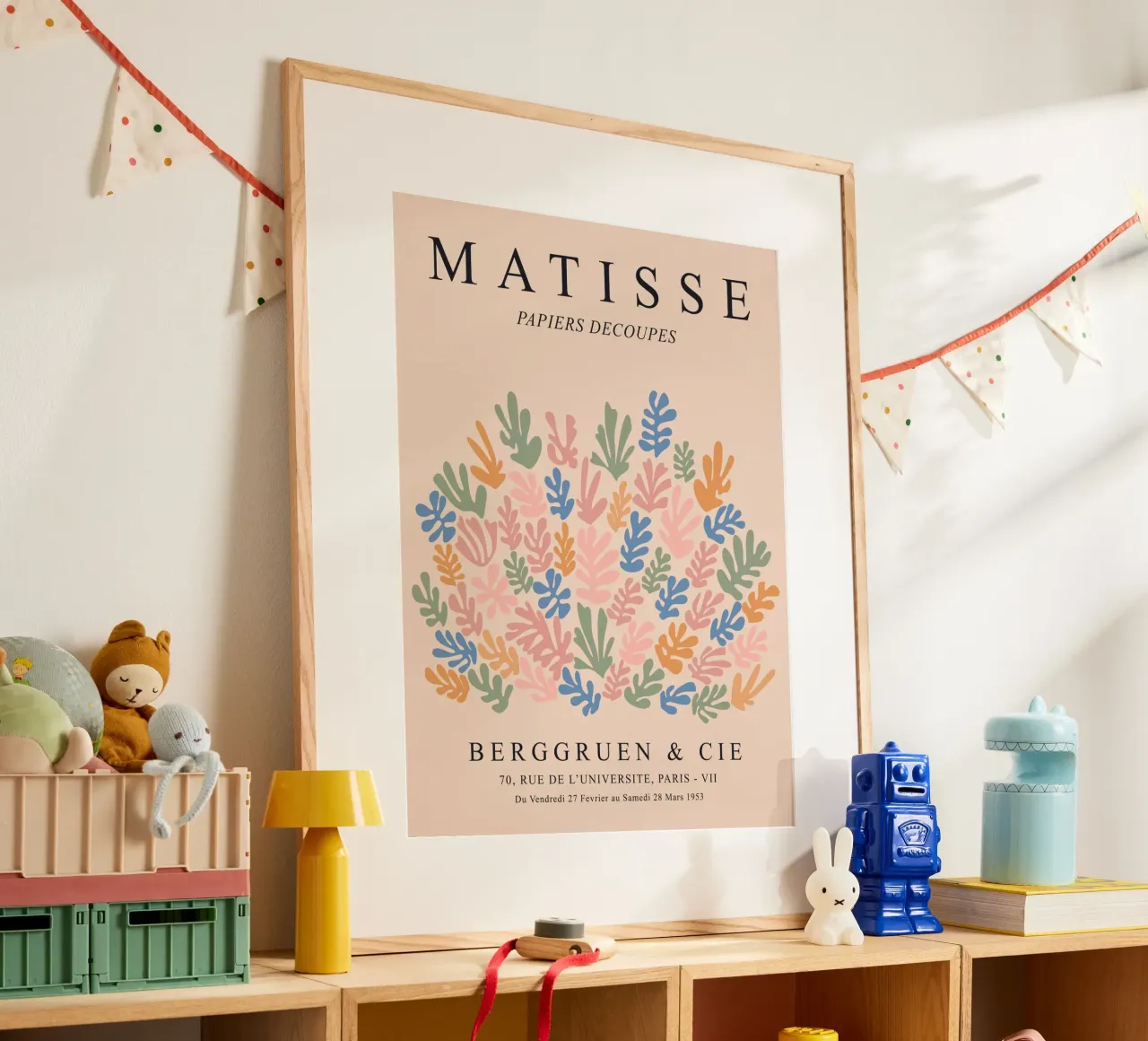 Abstract Matisse Ontwerp - Kleurrijke Moderne Kunst hahnemühle van Whole©