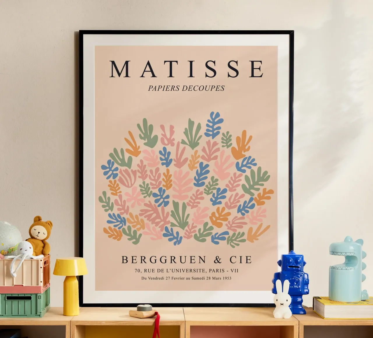Abstract Matisse Ontwerp - Kleurrijke Moderne Kunst hahnemühle van Whole©