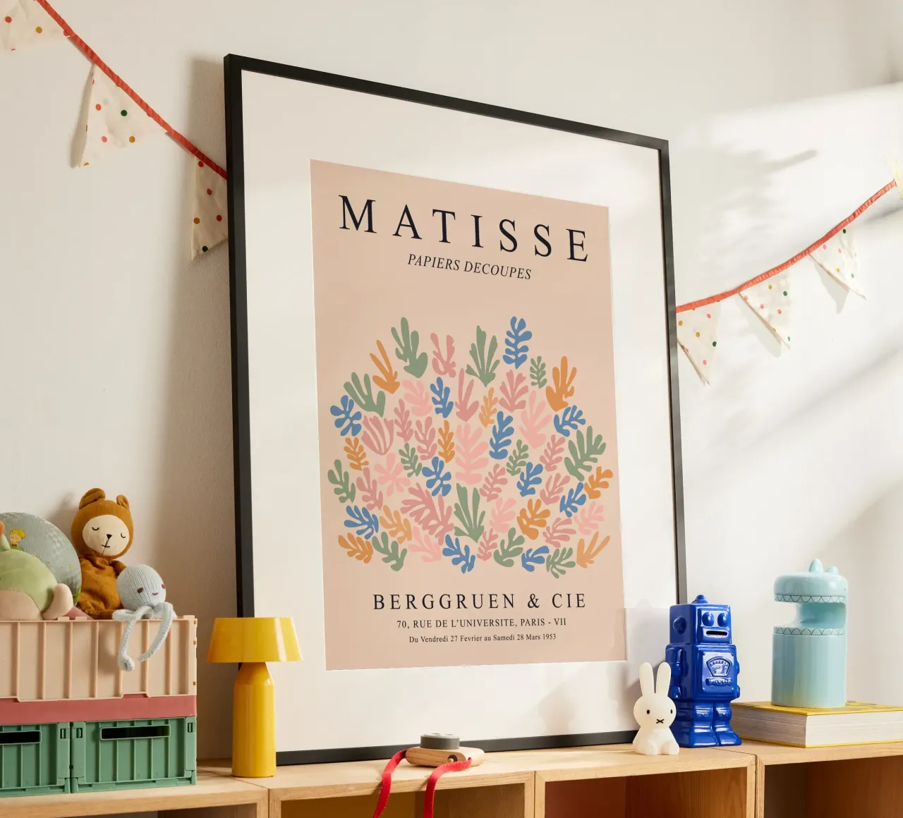 Abstract Matisse Ontwerp - Kleurrijke Moderne Kunst hahnemühle van Whole©