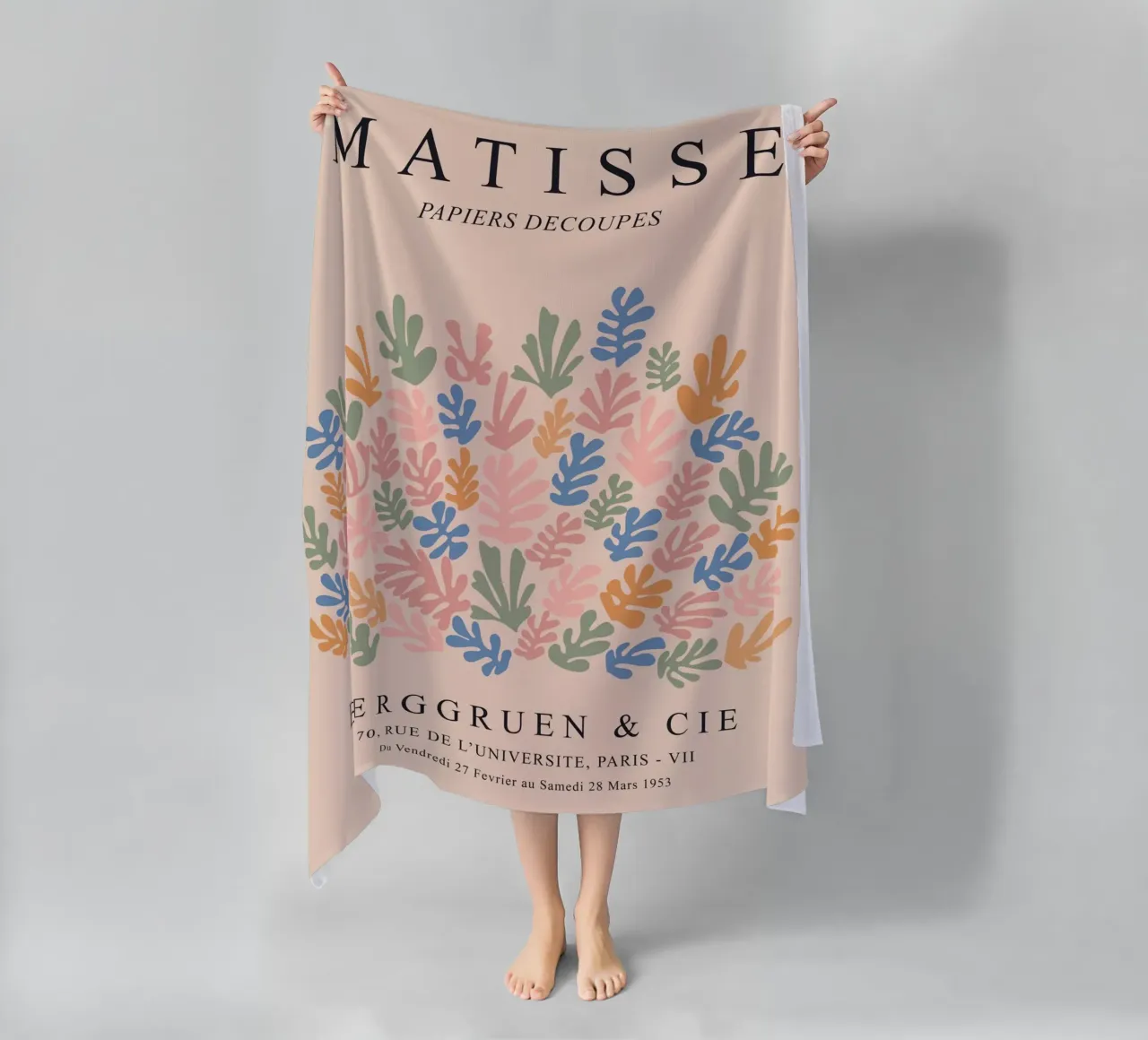 Abstract Matisse Ontwerp - Kleurrijke Moderne Kunst strandhanddoek van Whole©