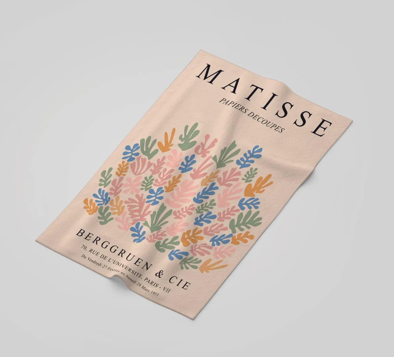 Abstract Matisse Ontwerp - Kleurrijke Moderne Kunst strandhanddoek van Whole©