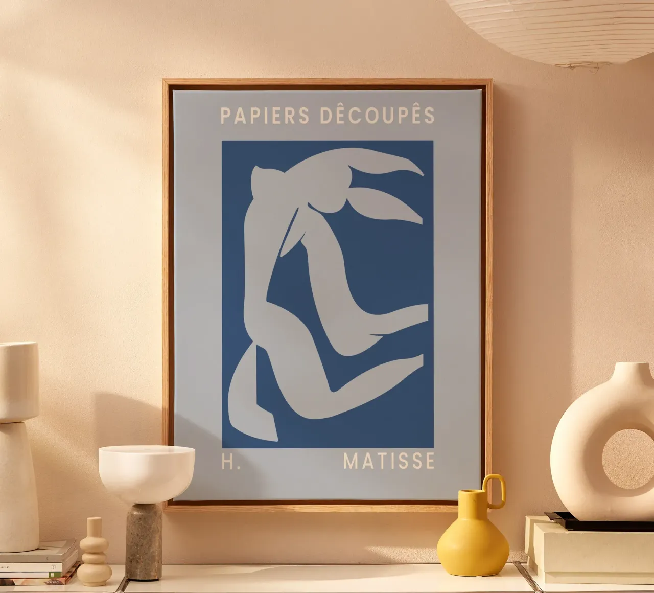 Abstracte kunst figuur - Matisse stijl ontwerp canvas met Baklijst van Whole©