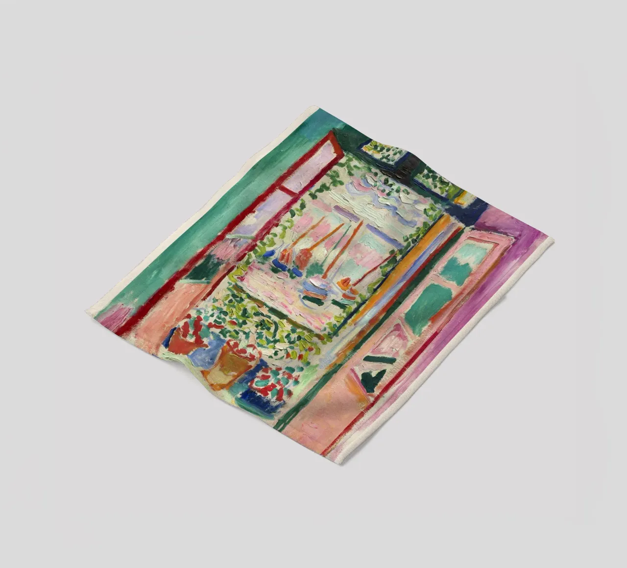 The Open Window - Matisse Landscape Art fleece blanket by Whole©