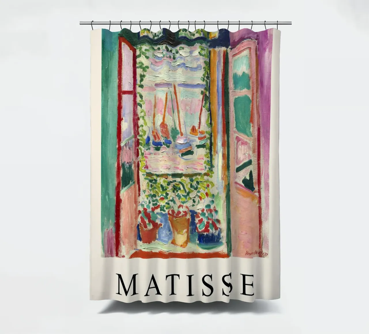 La Fenêtre Ouverte - L'art du paysage de Matisse rideau de douche de Whole©