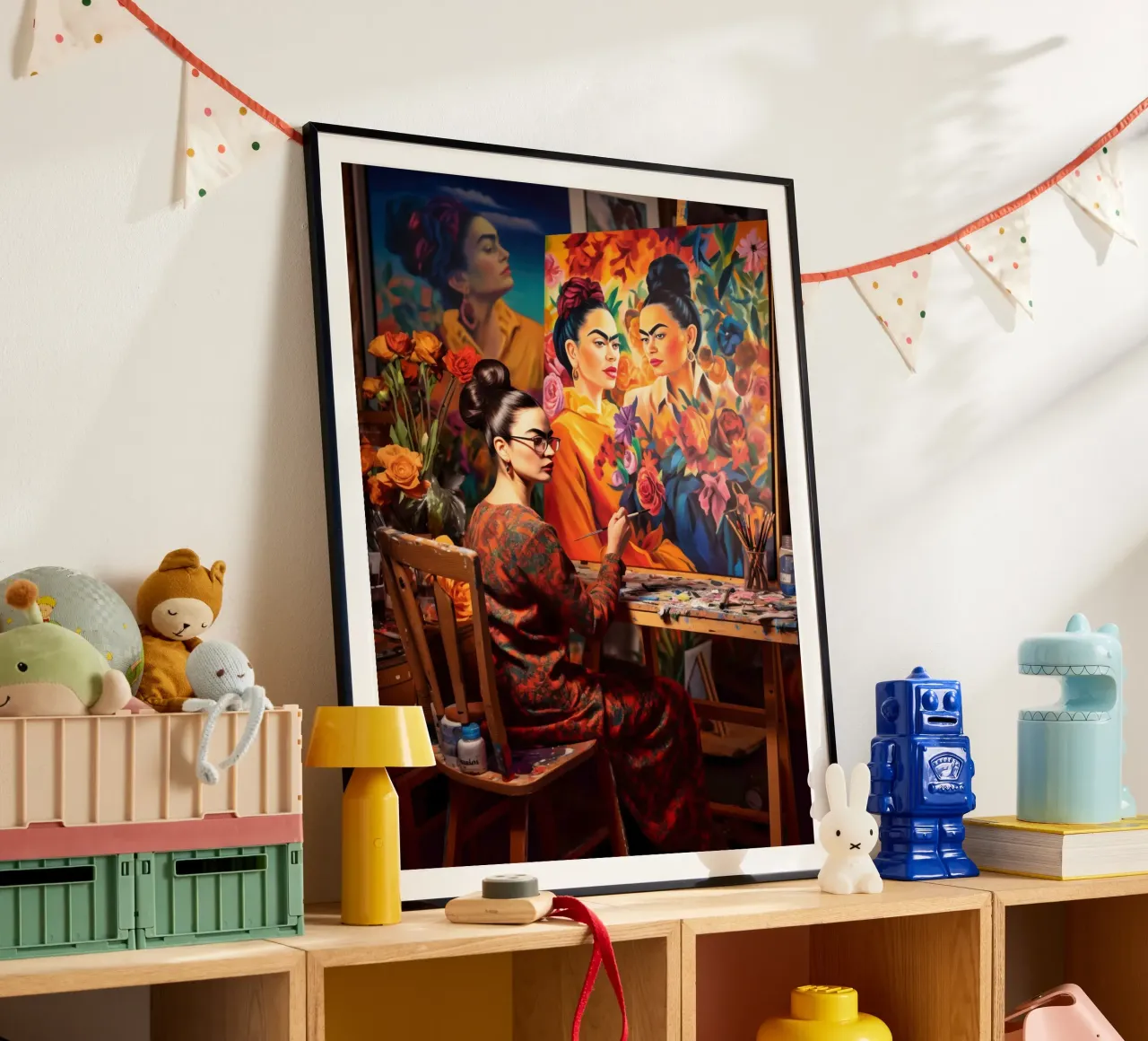 Frida Kahlo dipinge Frida Kahlo | Visita in studio poster da Autofocus