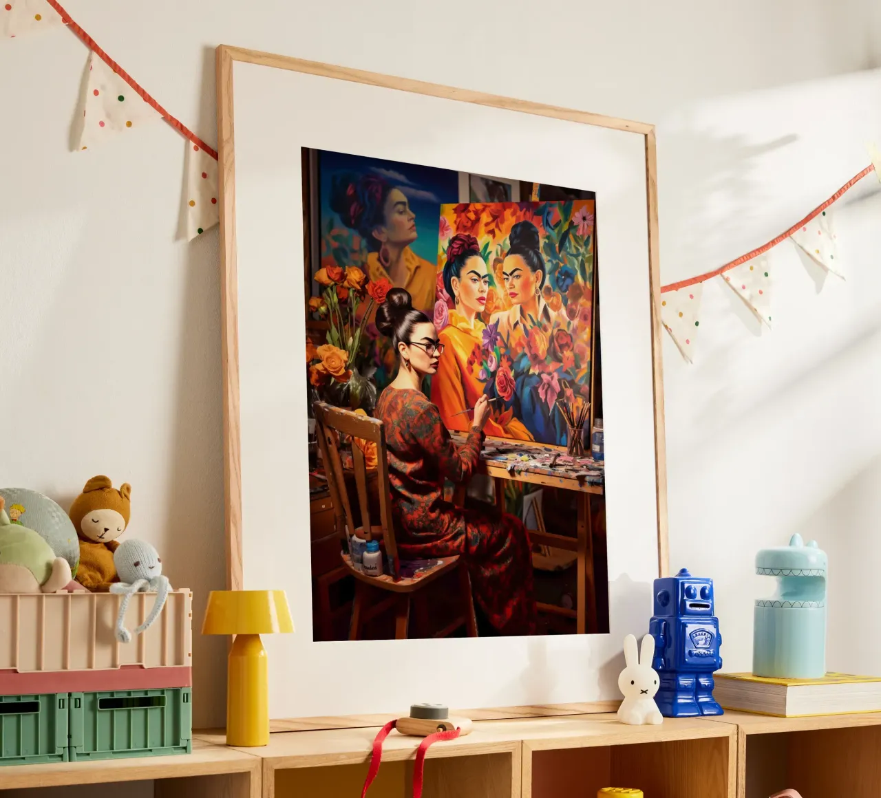 Frida Kahlo dipinge Frida Kahlo | Visita in studio poster da Autofocus