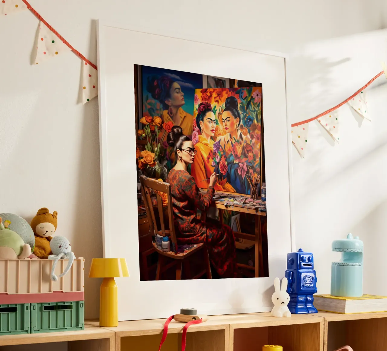 Frida Kahlo dipinge Frida Kahlo | Visita in studio poster da Autofocus