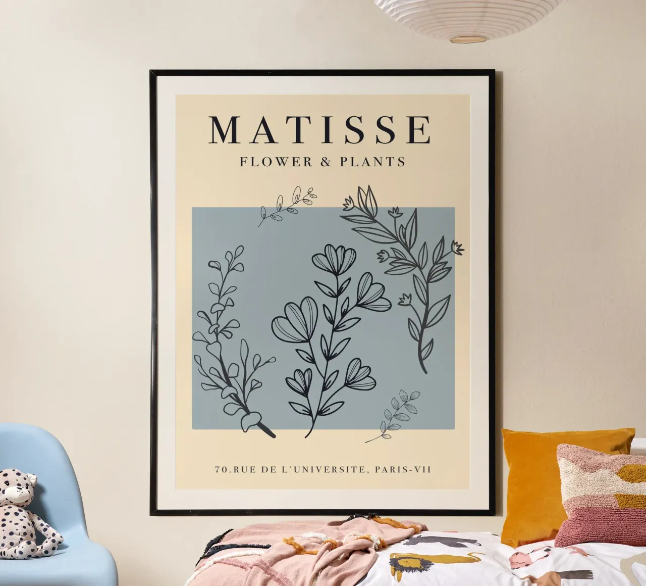 Botanisch kunstwerk - Op Matisse geïnspireerd ontwerp poster met aluminium frame van Whole©