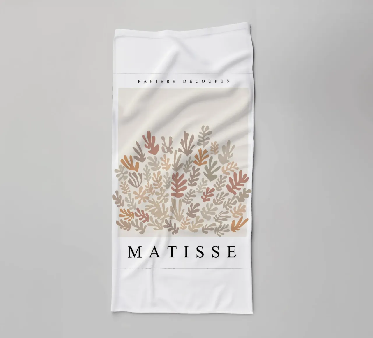 Abstracte bladeren - Op Matisse geïnspireerd ontwerp badhanddoek van Whole©