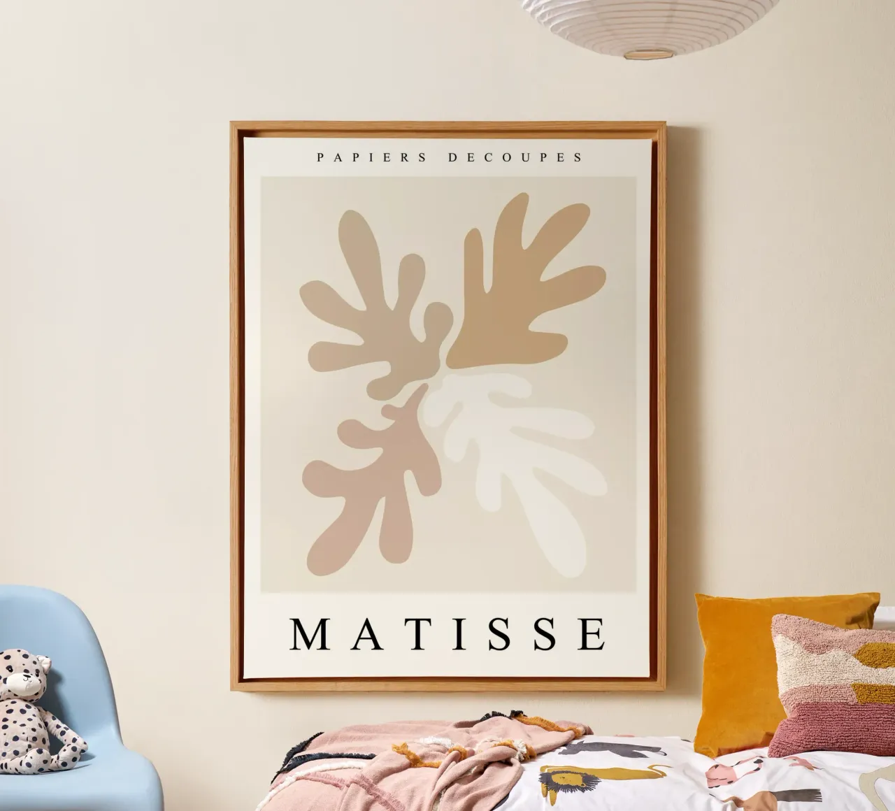 Minimalistisch bladontwerp - Matisse kunst canvas met Baklijst van Whole©