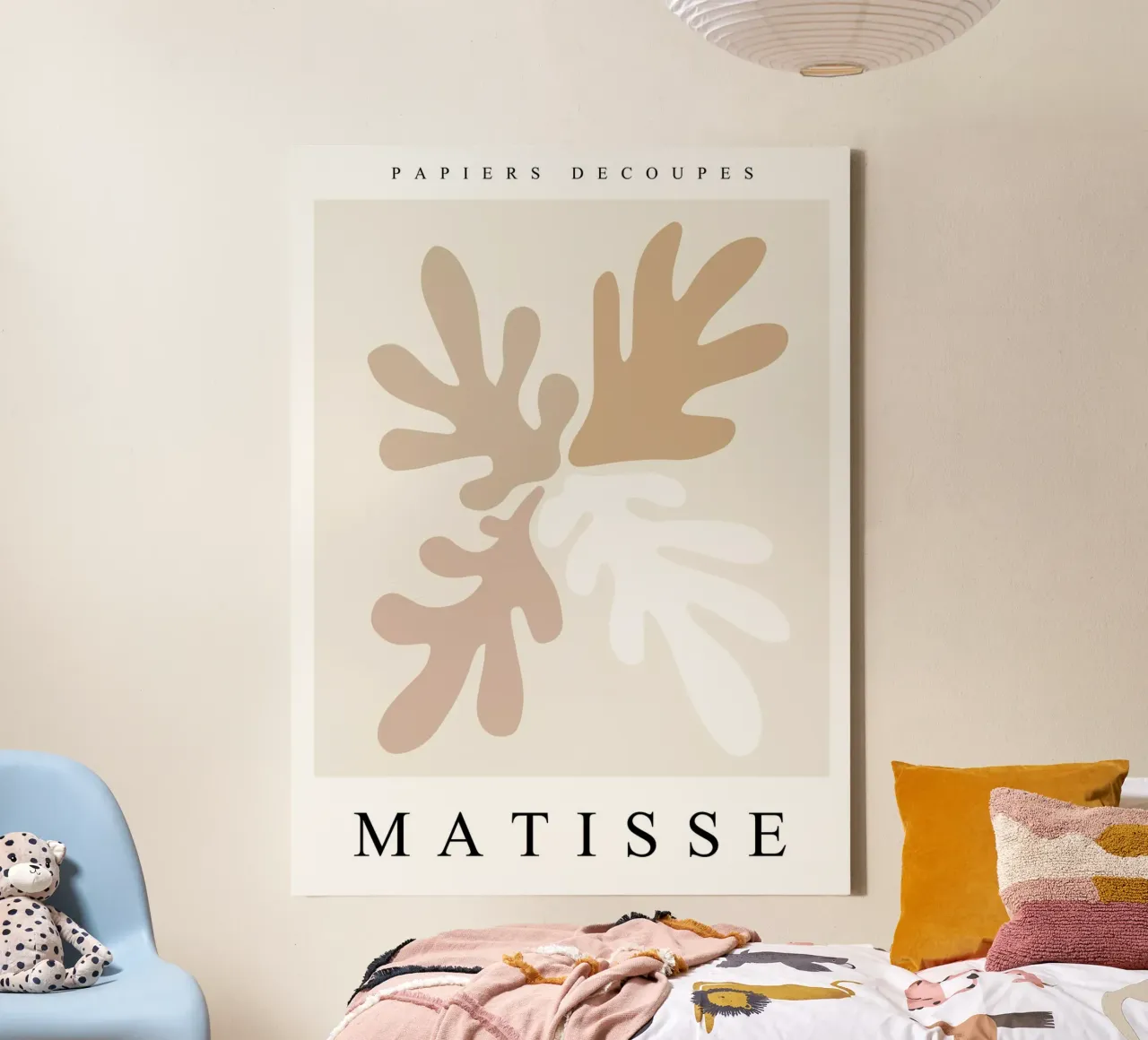 Minimalistisch bladontwerp - Matisse kunst canvas met Baklijst van Whole©
