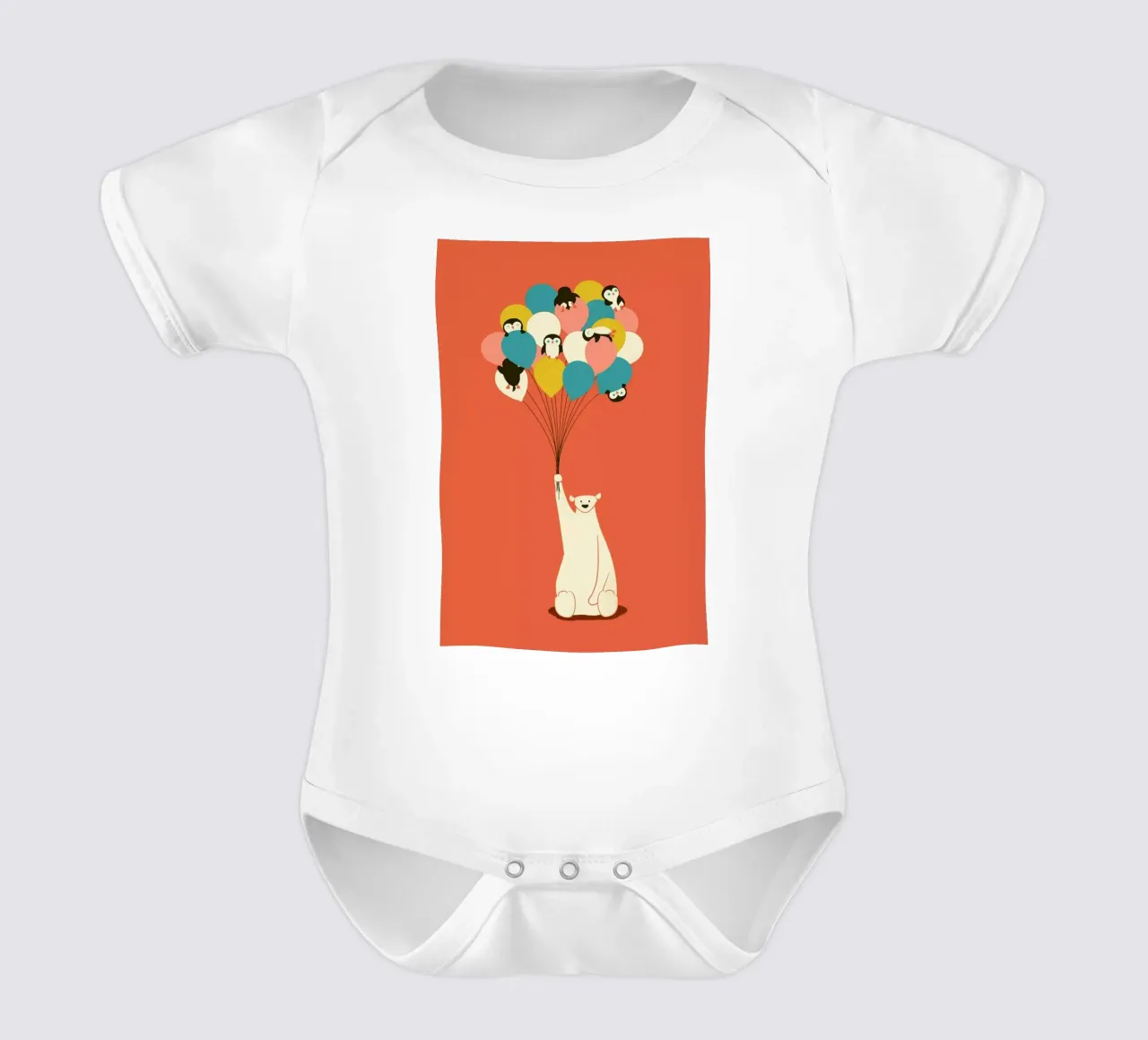 Penguin Bouqet body neonato maniche corte da Jay Fleck