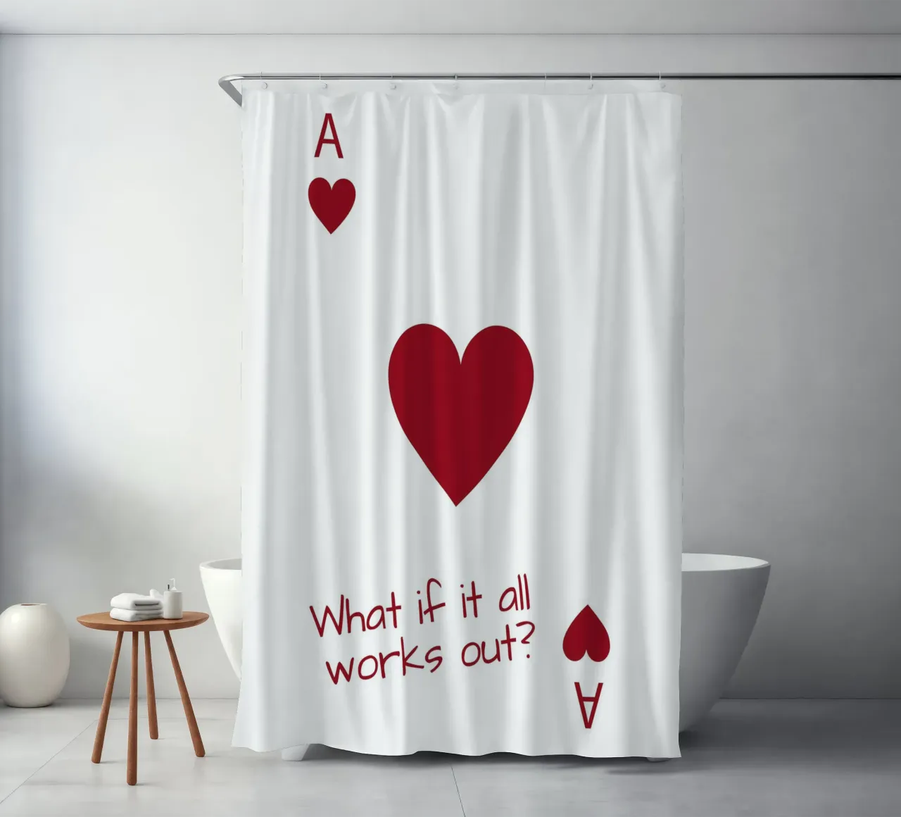 E se tutto funzionasse? Herz tenda da doccia da ArtDesign by KBK