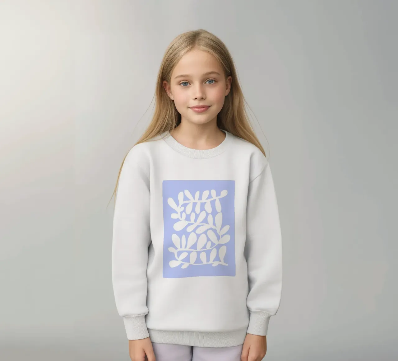 Abstract Modern Botanical Print Wall Art kids sweatshirt by Bella Studio
