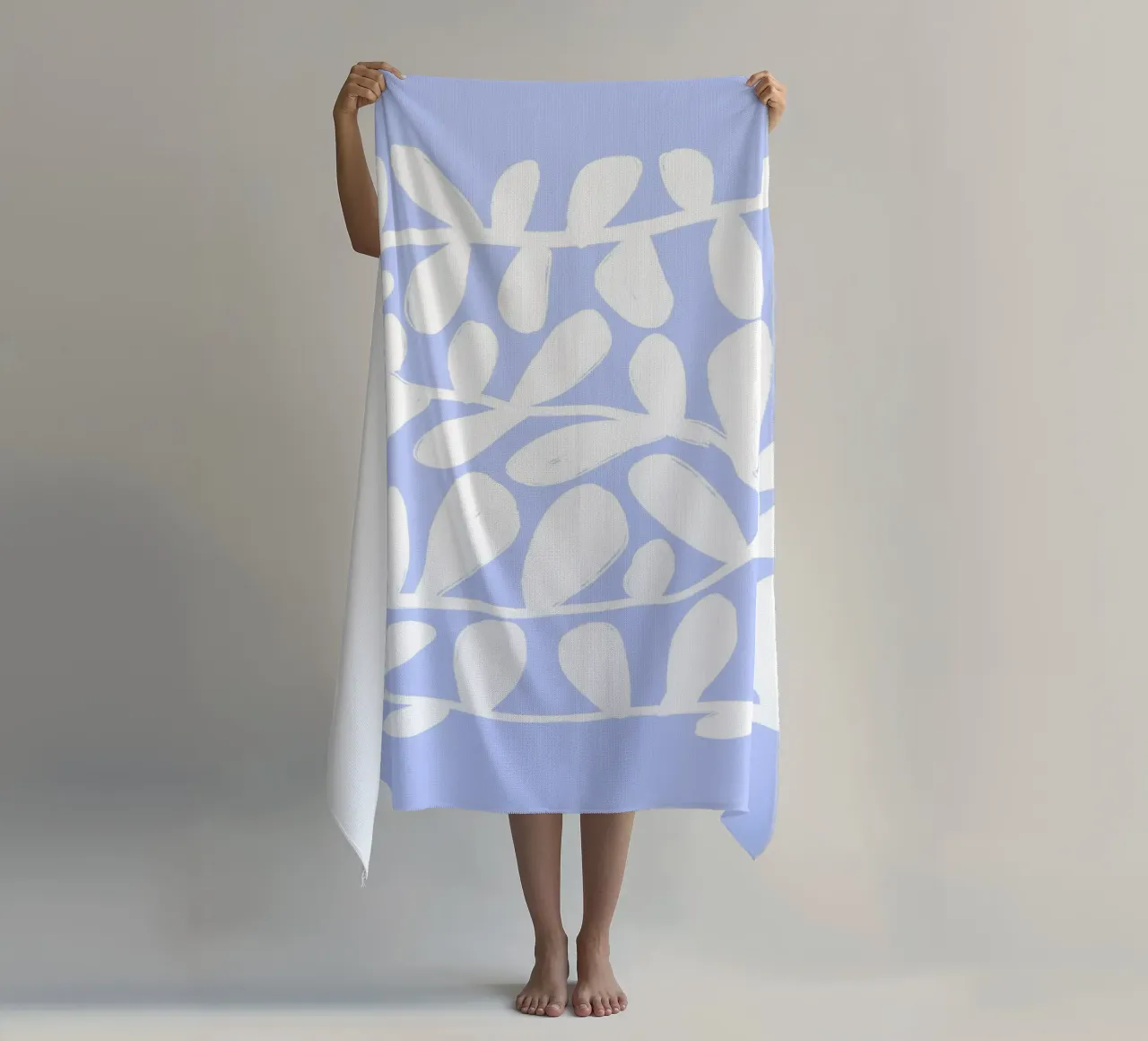 Abstracte moderne botanische print muurkunst strandhanddoek van Bella Studio