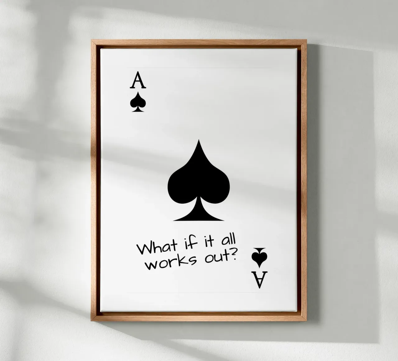 What if it all works out? Pik canvas with Floater frame by ArtDesign by KBK